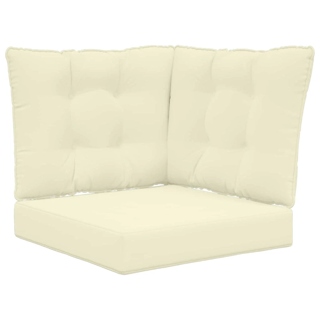 Cuscino per divano da esterno 3 pcs Crema Poliestere