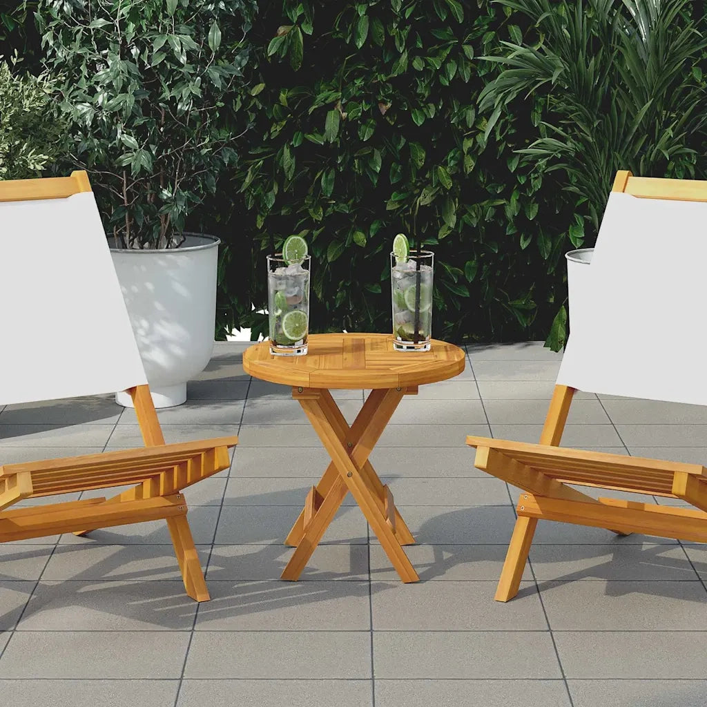 Piano Tavolo in Legno Massello di Teak Rotondo 2,5 cm 40 cm 316153