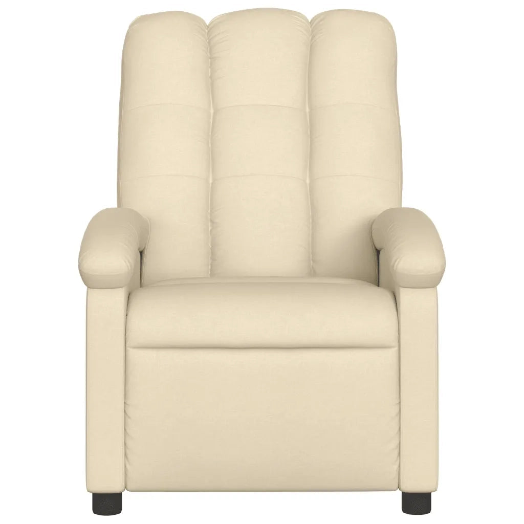 Divano Sedia-Poltrona Reclinabile in Tessuto Crema 693163