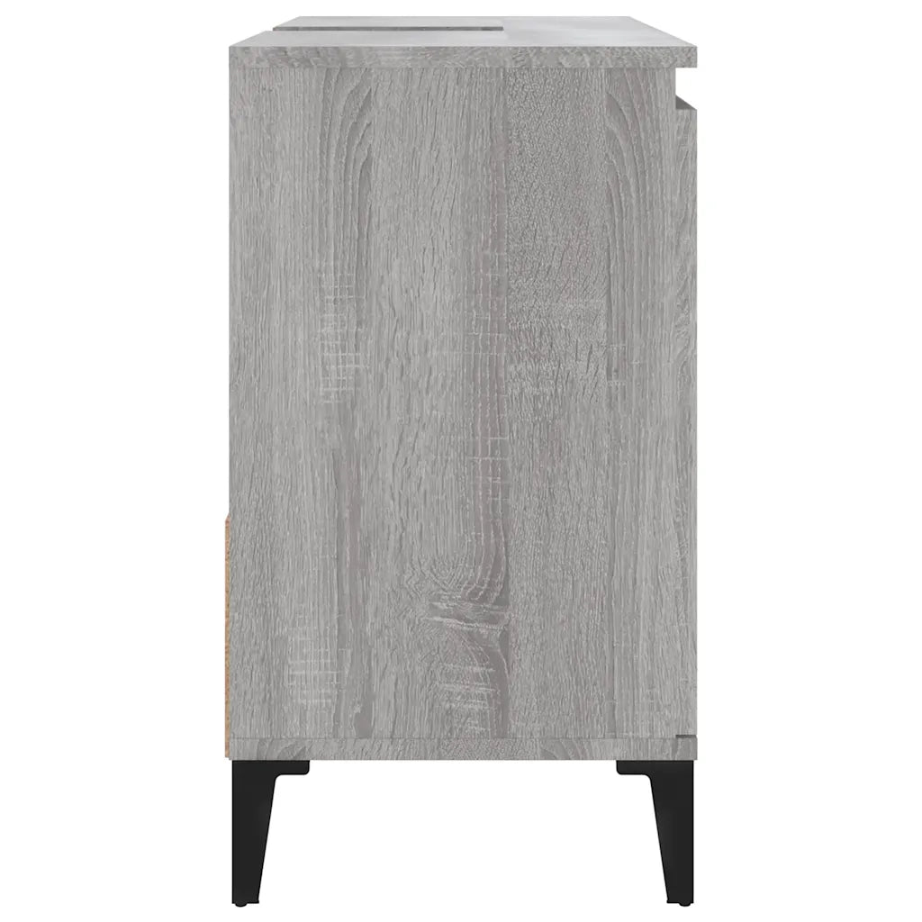 Armadietto Bagno Grigio Sonoma 65x33x60 cm in Legno Multistrato 819834