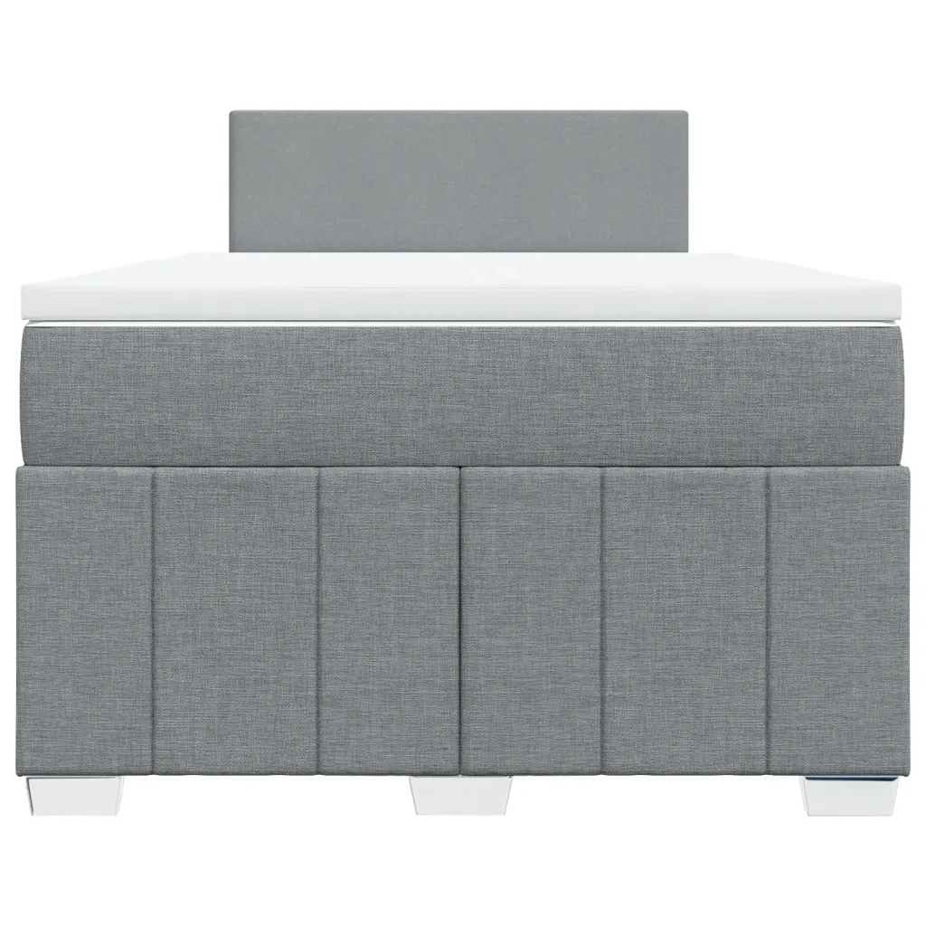 Giroletto a Molle con Materasso Grigio Chiaro 120x200cm Tessuto 3287028