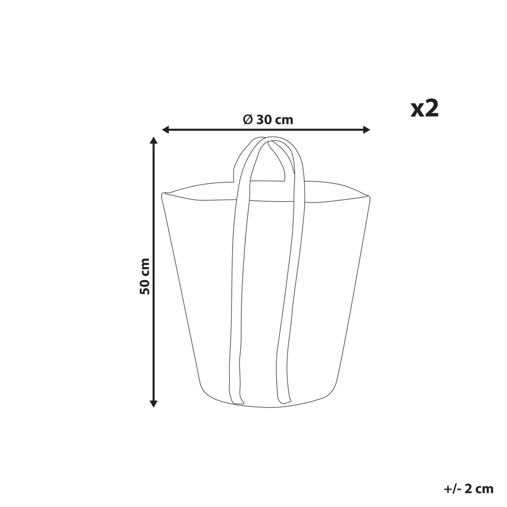 Set di 2 cestini portaoggetti in iuta naturale da 30 cm, portabiancheria, contenitori Boho