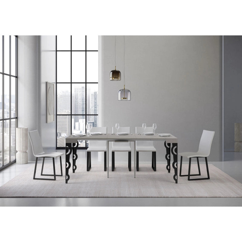 Consolle allungabile 90x40/196 cm Karamay Small telaio Antracite - Cashmere