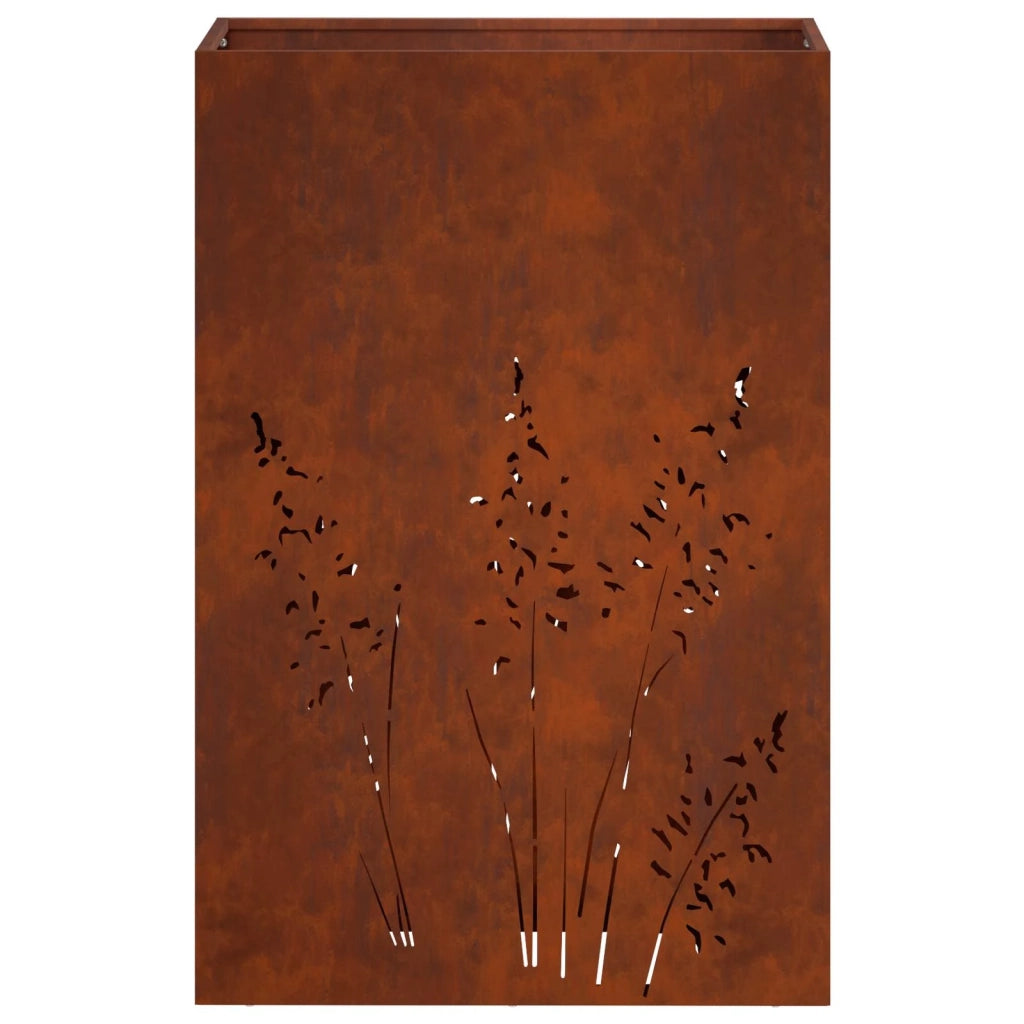 Vaso da giardino 2 pz Ruggine 50 x 30 x 75 cm Acciaio Corten 8005791