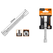 Trade Shop - Chiave A Bussola Tubo Esagonale Da 125 Mm Doppie Bocche Esagonali 10-11 Mm 97549 -