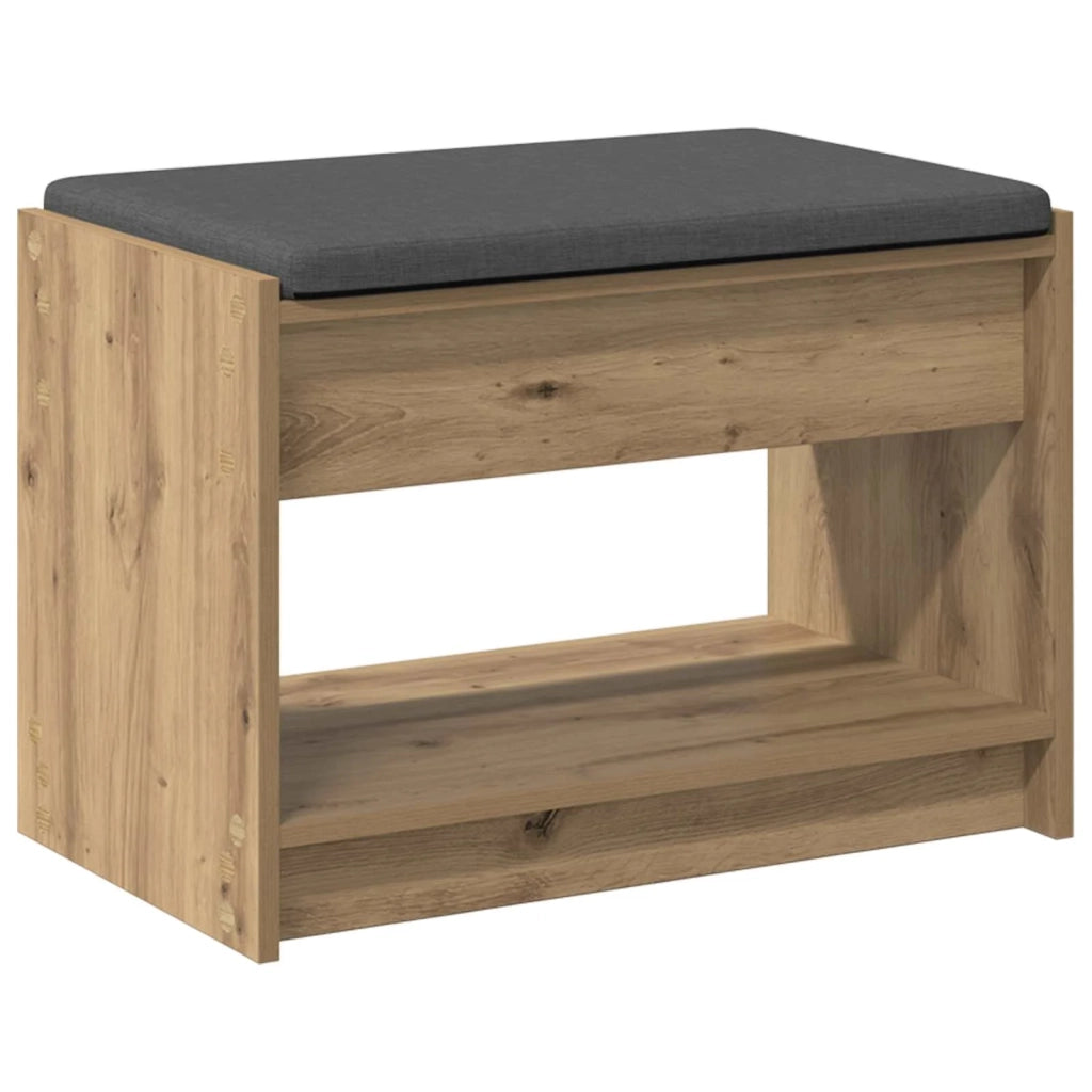 Panca per scarpe con cuscino Rovere Artigianale 63 x 38 x 45 cm 906193