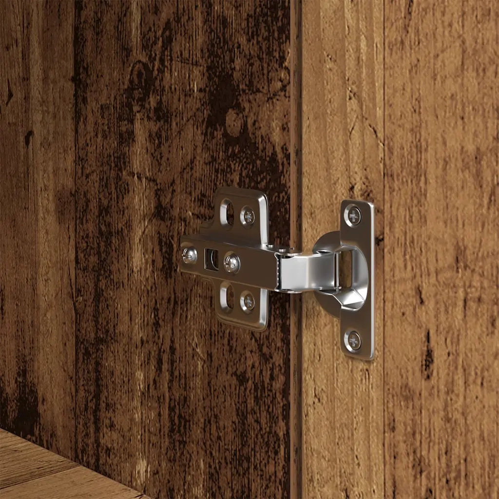 Comodini 2 pz Legno Antico 39x35x65 cm in Legno Multistrato 861334