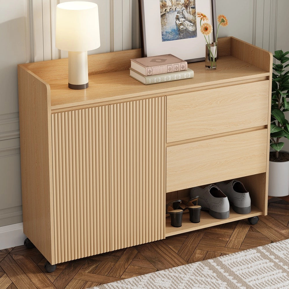 Scarpiera con Ante e Ripiani Regolabili ¨C MINIMAL ¨C Bianco