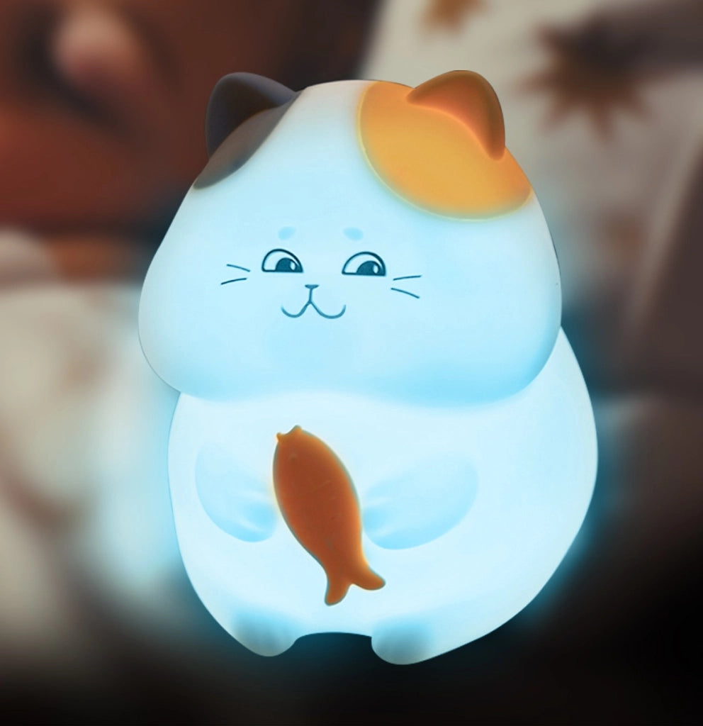 Lampada da tavolo bimbi Gatto bianca LED 1W RGB USB-C