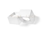 NASSO applique a Parete 2 Luci attacco GX53 Biemissiva Quadrata bianco in gesso e alluminio