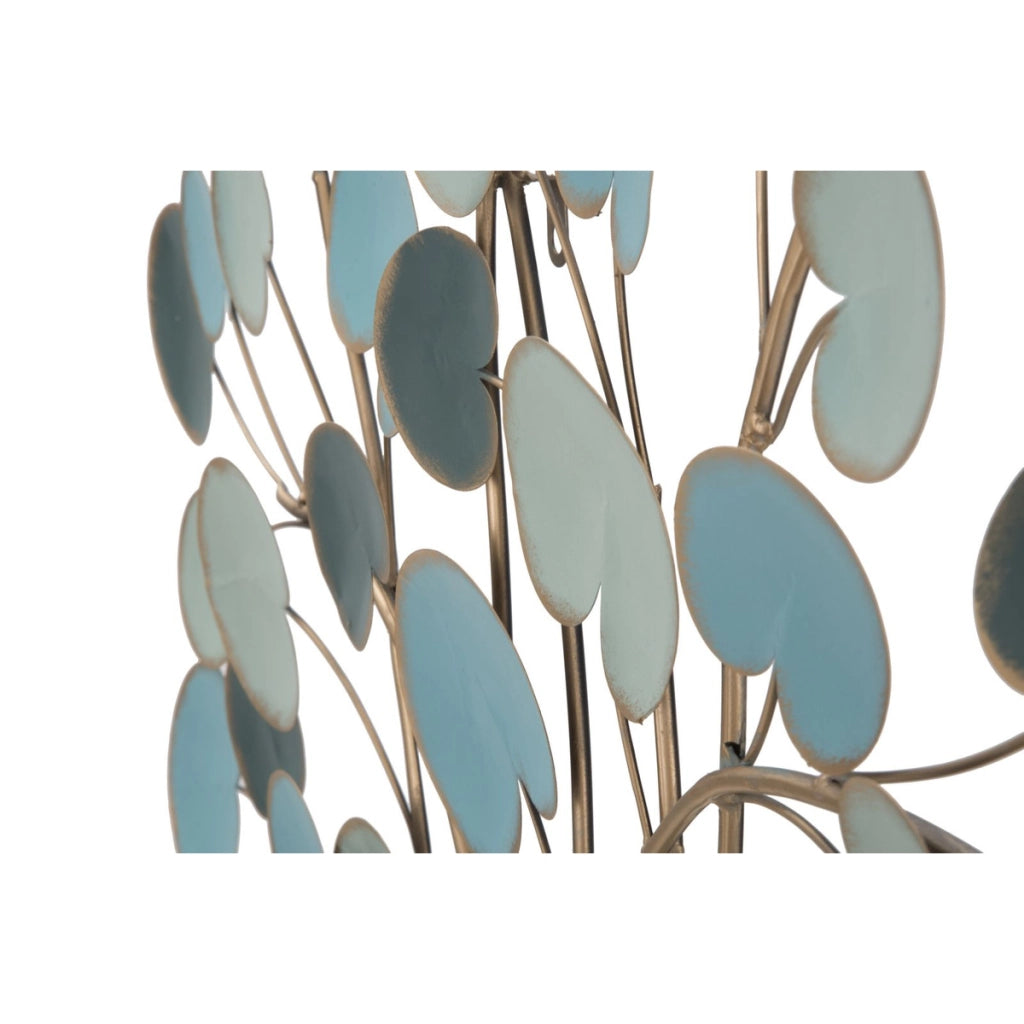 Decorazione in Metallo 3D Albero 5, Blu, Metallo, 89x2,5x90 cm