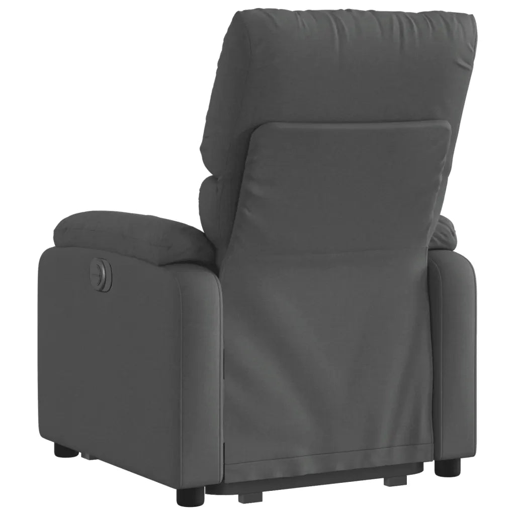 Poltrona | Sedia Relax Alzapersona Reclinabile Elettrica Grigio Scuro Tessuto