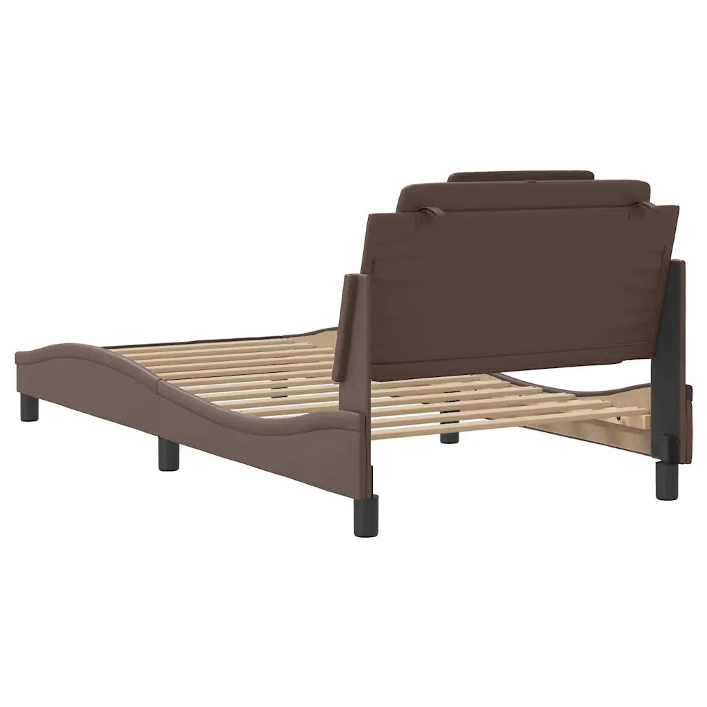 Giroletto Viana senza Materasso Marrone 100x200 cm in Similpelle 3208077