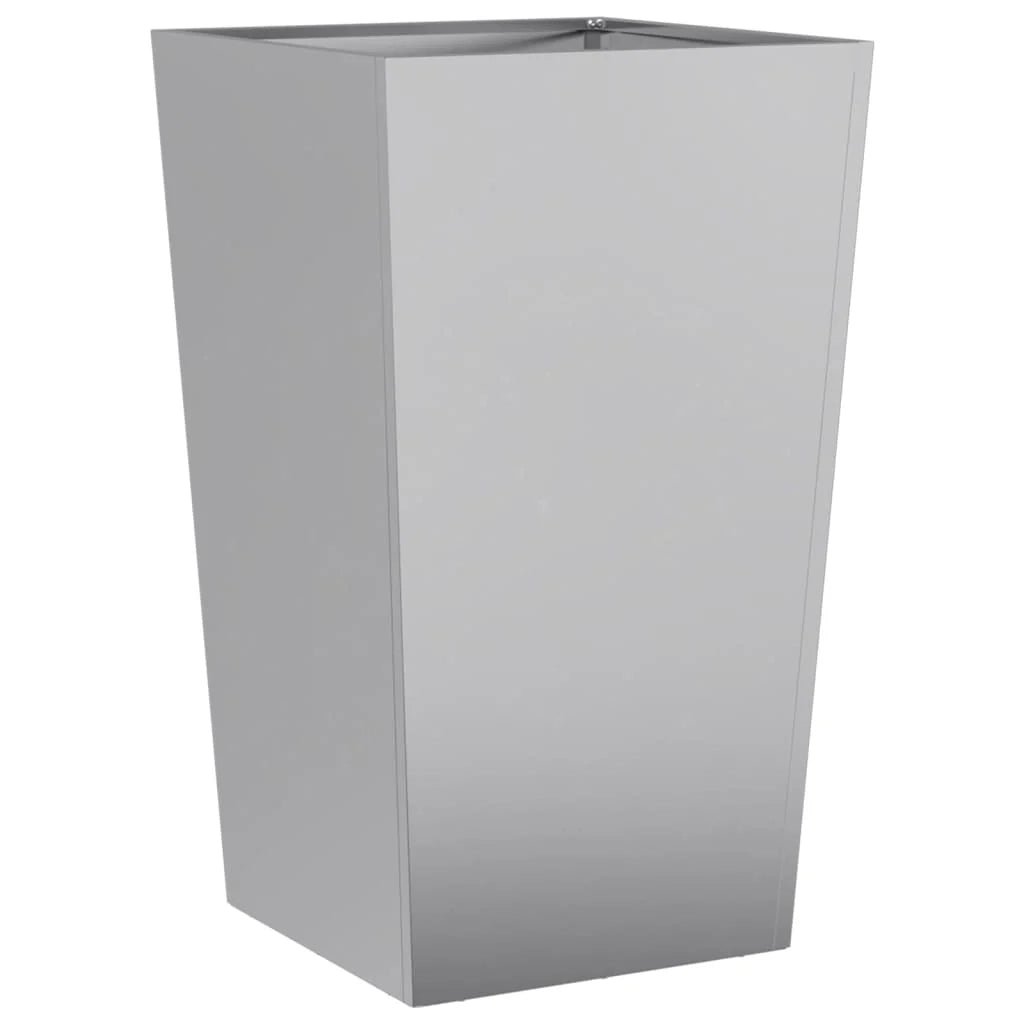 Fioriera rialzata per piante fiori giardino terrazze set da 2 45 x 45 x 75 cm acciaio zincato grigio 02_0038982