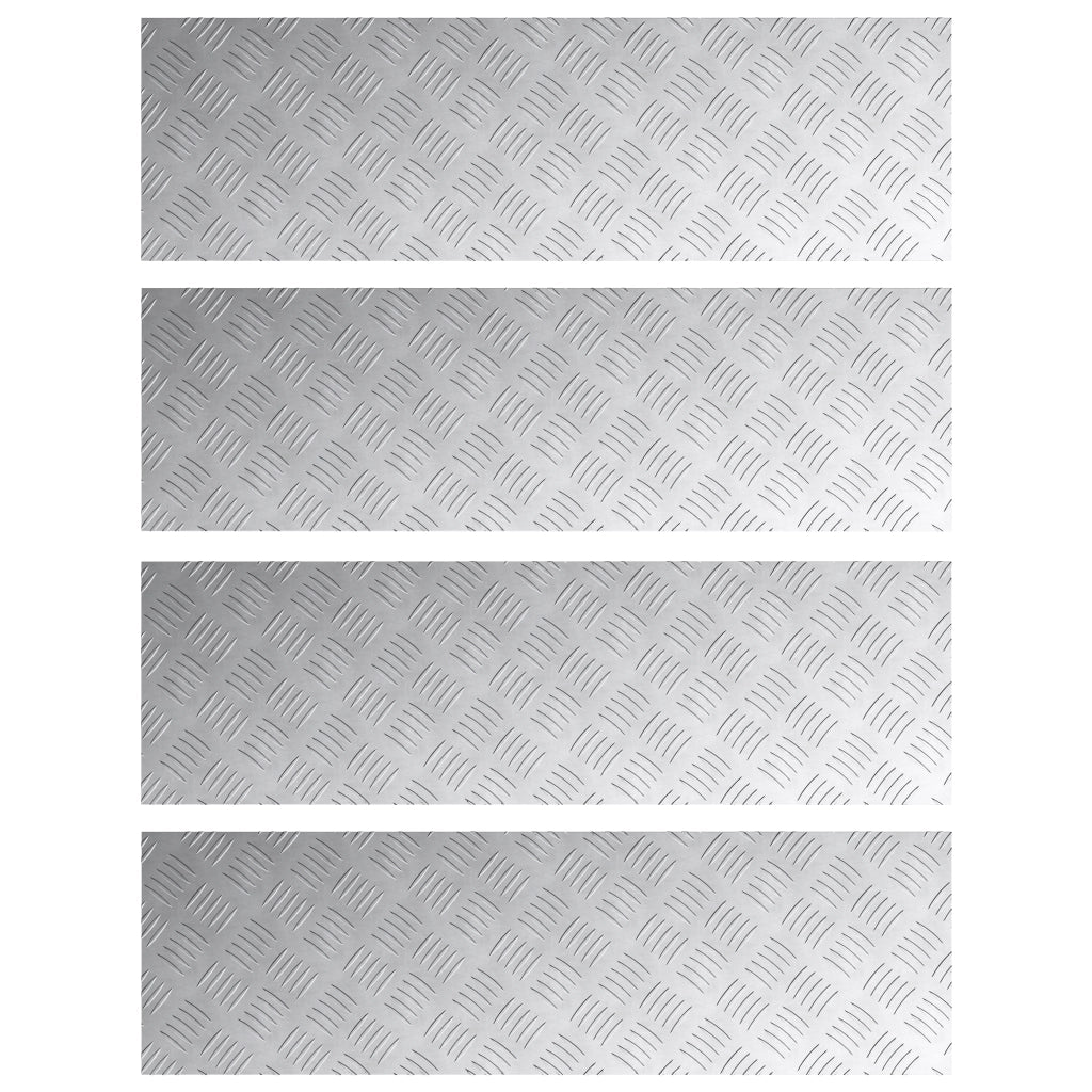 Pannelli in Alluminio a Scacchi 4 pcs Anti-Skid 100x30 cm