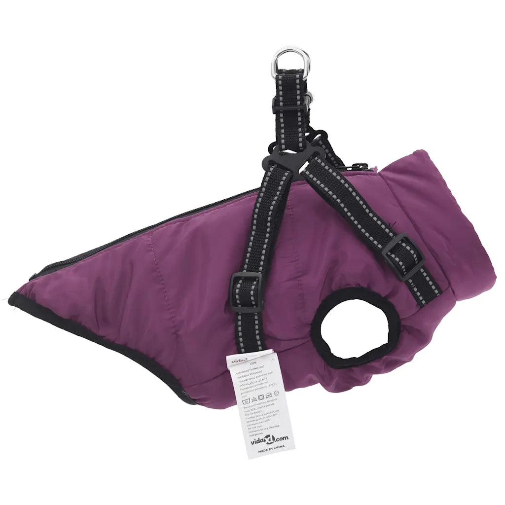 Cappotto Cani Imbracatura Impermeabile Riflettente Viola L36 4019904