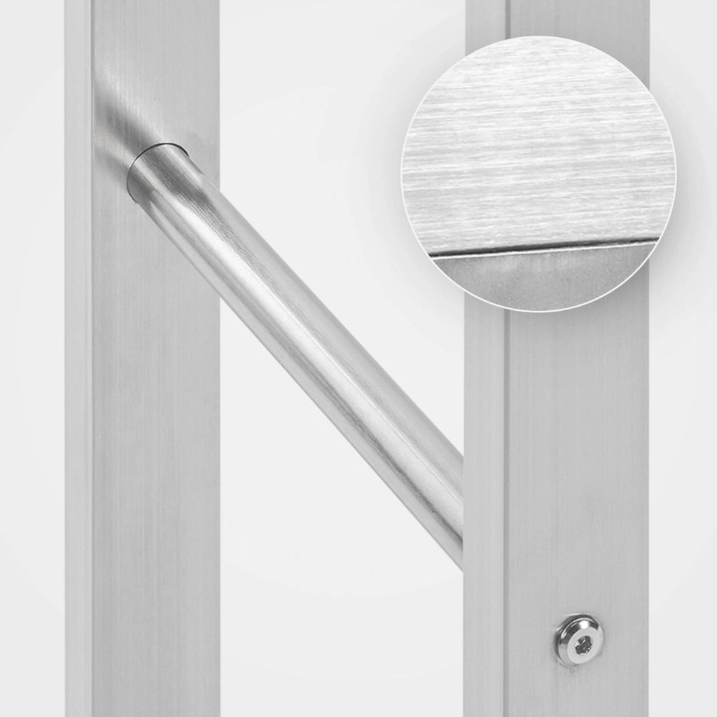Porta legna Keri in acciaio inox acciaio ,25x80x125 cm