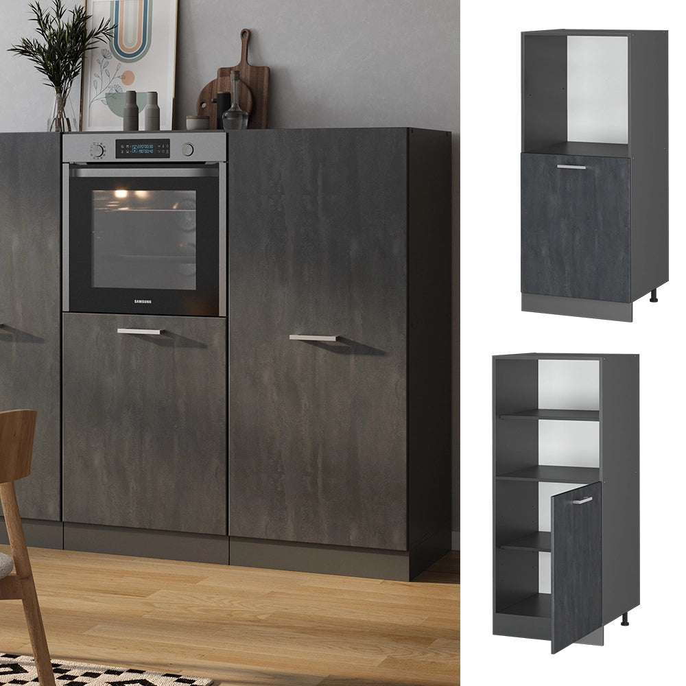 Vicco Mobile per forno da incasso Calcestruzzo nero 60 cm