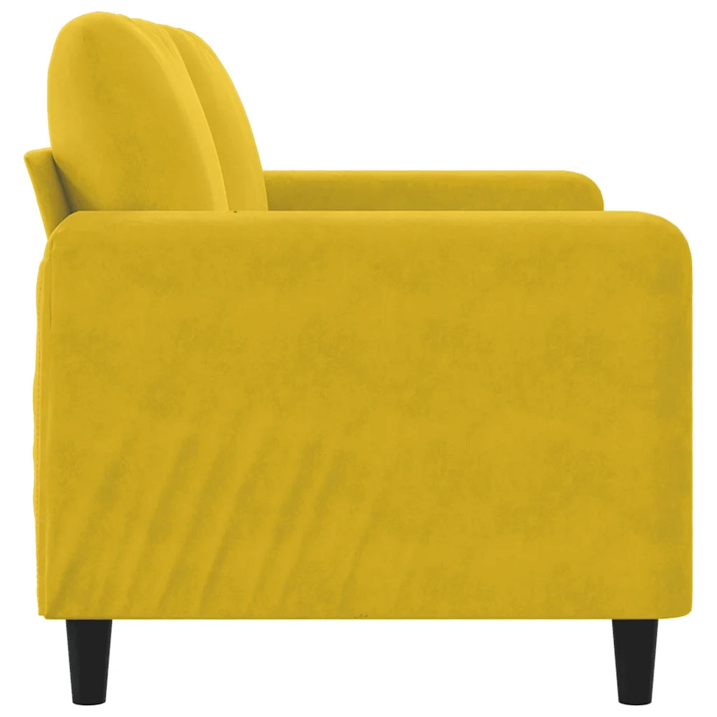 Divano a 2 Posti giallo 140 cm in Velluto 359448