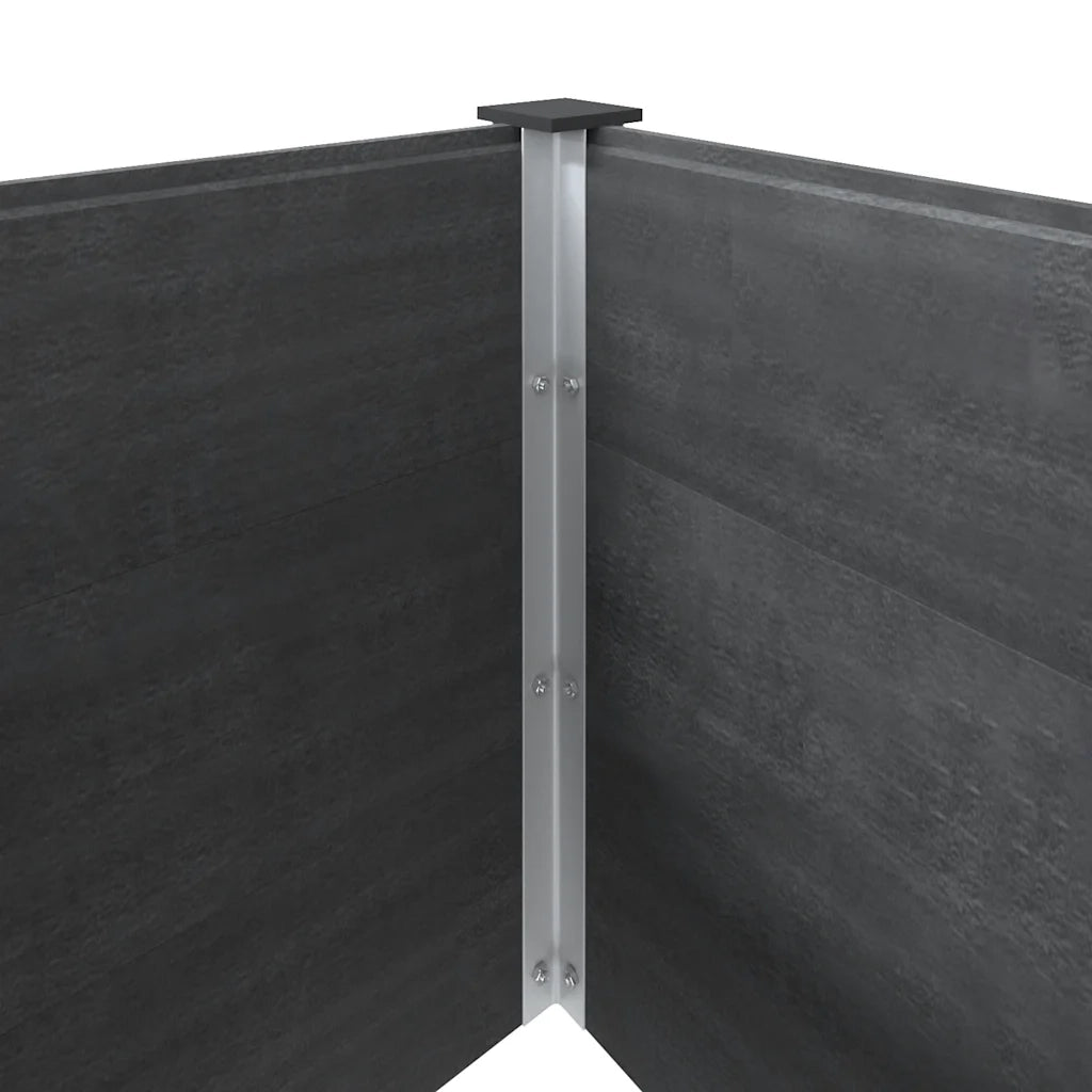 Letto Rialzato da Giardino 200x100x54 cm in WPC Grigio 318097