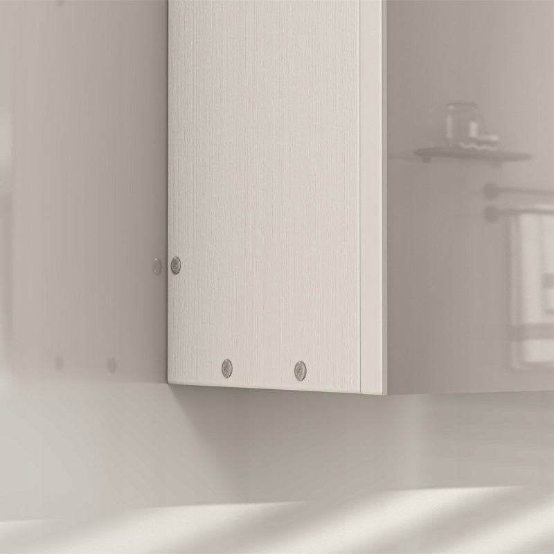 Mobiletto da bagno a parete con specchio a tre ante, stile loft moderno