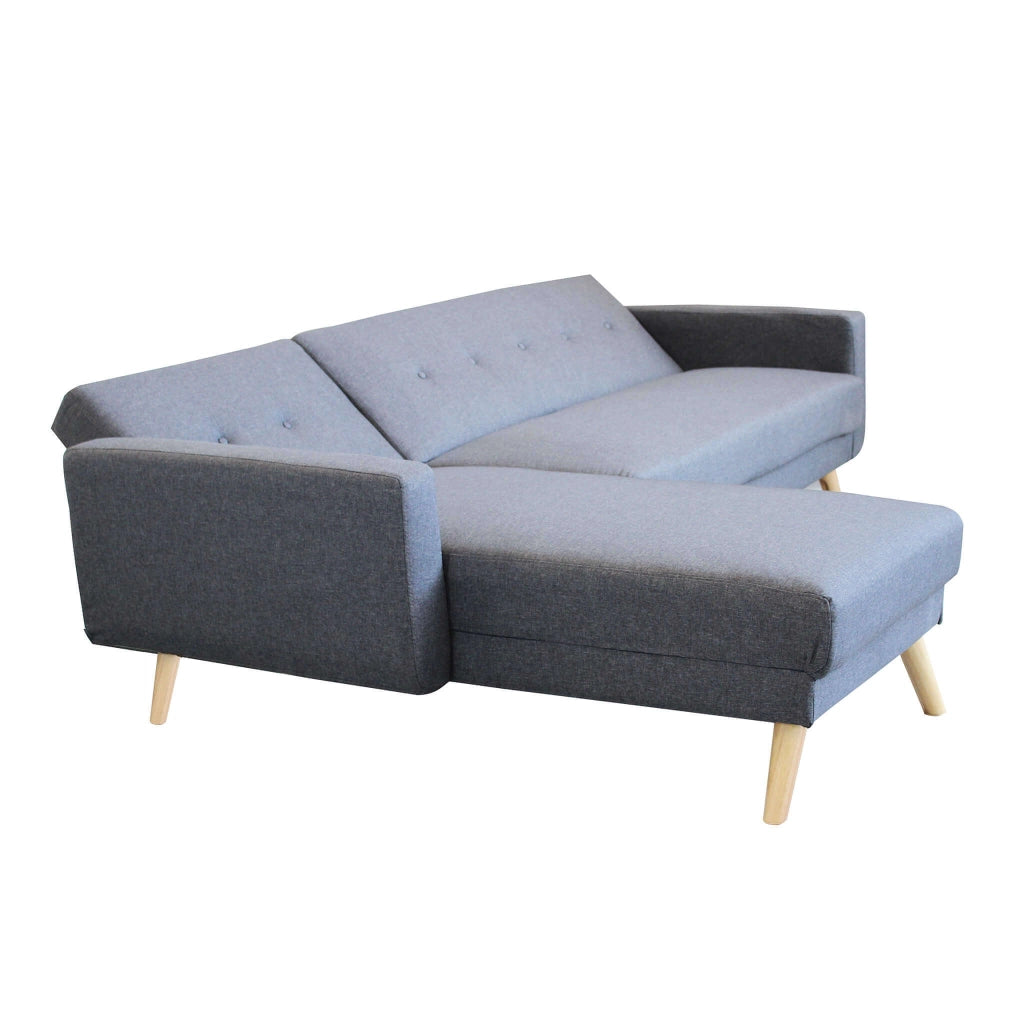 Divano Letto con penisola in Tessuto cm 176x84x84 - JAMES