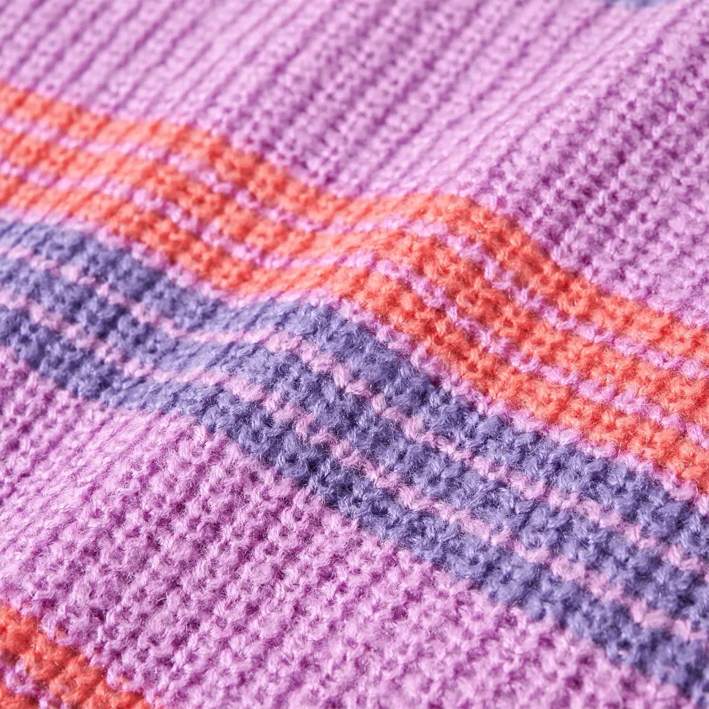 Maglione per Bambini Lavorato a Maglia Lilla e Rosa 116