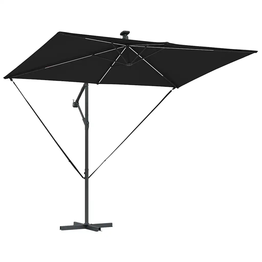 Ombrellone Nero 294 x 200 x 270 cm Poliestere e Alluminio 42003395