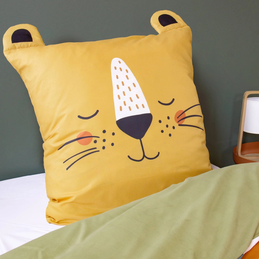 Set biancheria da letto in microfibra reversibile con stampa savana,