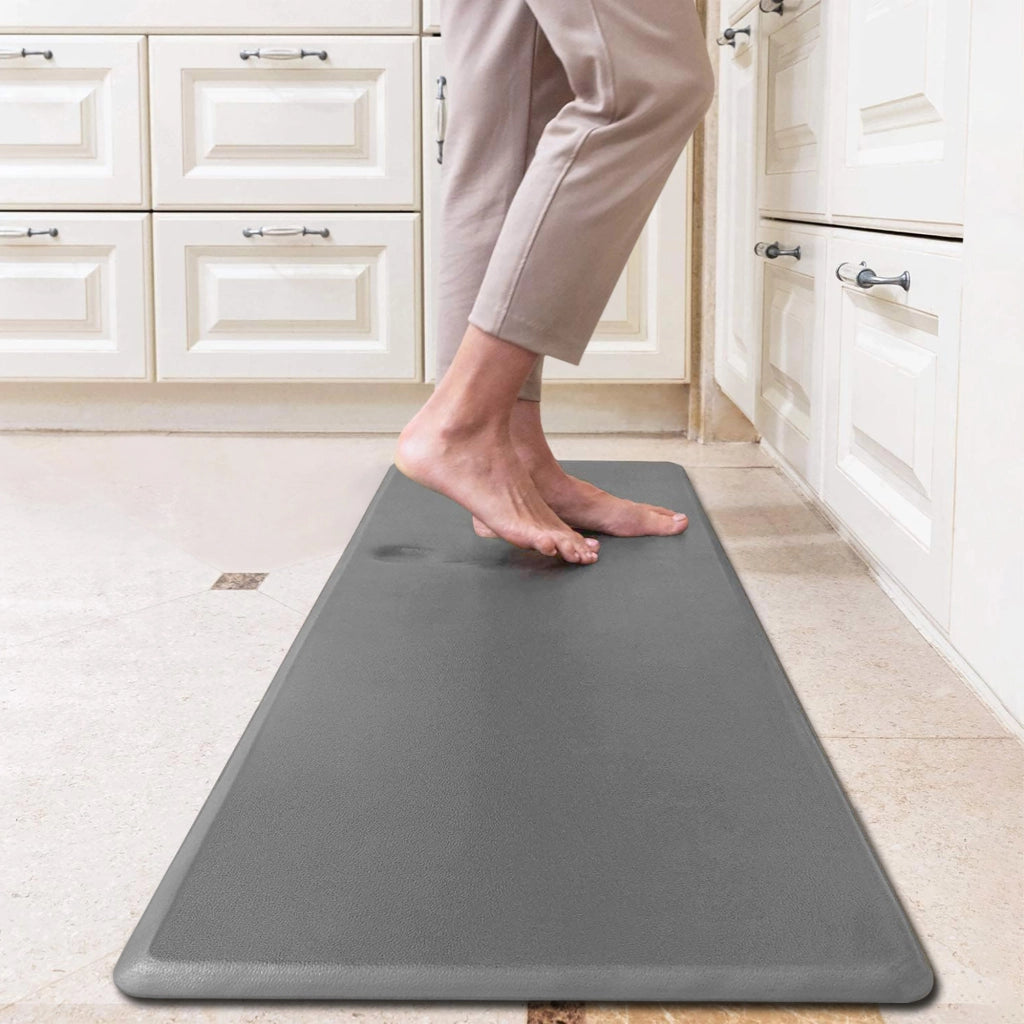 Tappeto Cucina Passatoia Rialzata Lavabile Spessa Antiscivolo Impermeabile Anti Fatica Rimbalzabile Soggiorno Ingresso Ufficio Aderente Antiscivolo Protettivo - Grigio - 44x120 cm