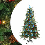 Albero di Natale Artificiale-Albero Natalizio con Rami Pieghevoli Verde 150 cm 748639