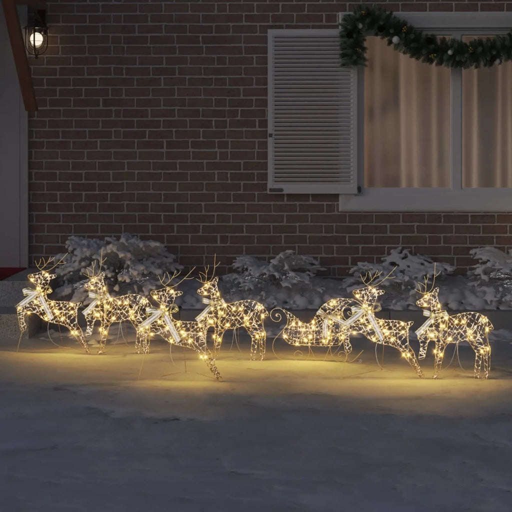 Renne LED con 40 LED 7 pcs Oro PET 3399389