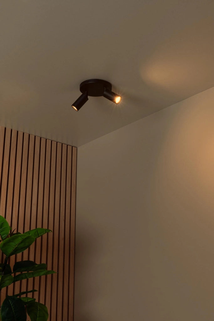 Faretto da soffitto RITMO 2xMR11 nero Lucide