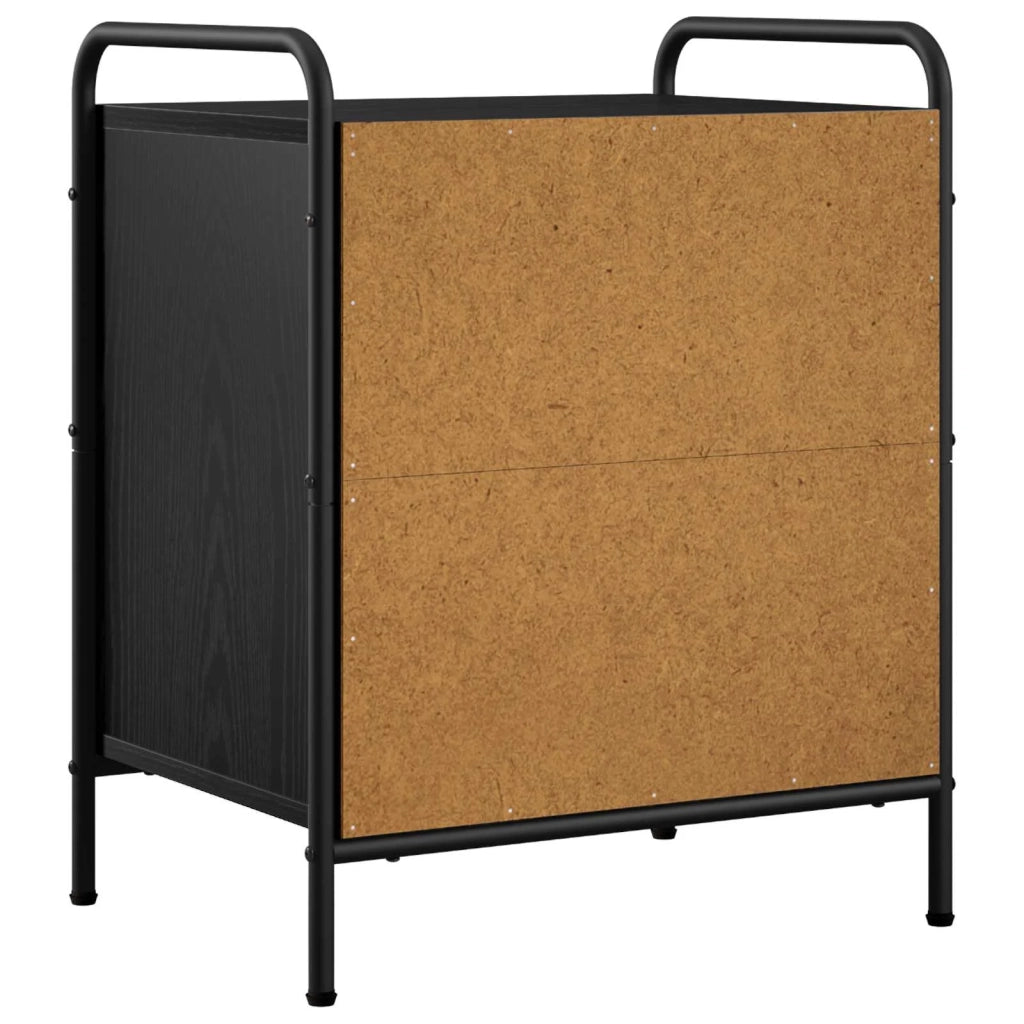 Armadio da Notte Rovere Nero 48 x 36,5 x 60 cm 8013530