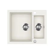 Bergström Lavello Bianco 58 x 50 cm con 2 lavelli