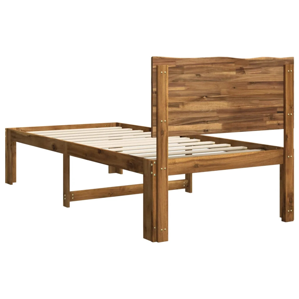 Letto Singolo con Testiera ROSTOCK Naturale 90 x 190 cm 903399