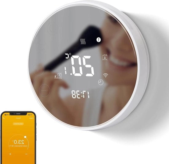 Termostato Wi-Fi Touchscreen Intelligente per Riscaldamento a Pavimento - Compatibile con Alexa e Google - 3A
