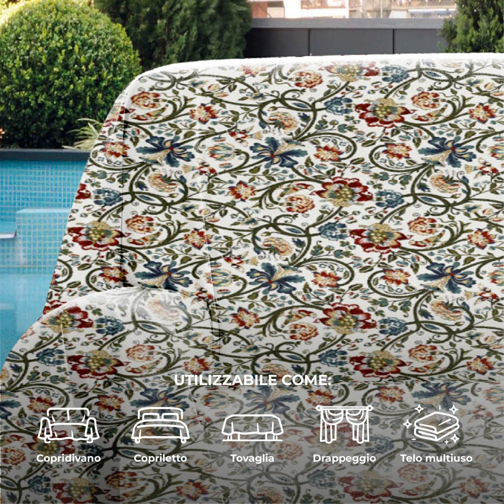 Telo Copritutto Matrimoniale Cotone 250x260 cm Grande Multiuso Copridivano Copriletto Arazzo Drappeggio Lavabile Resistente Disegno 5