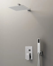 Set doccia da incasso Orion Nichel Termostático lluvia + cascada DUCHA.ES