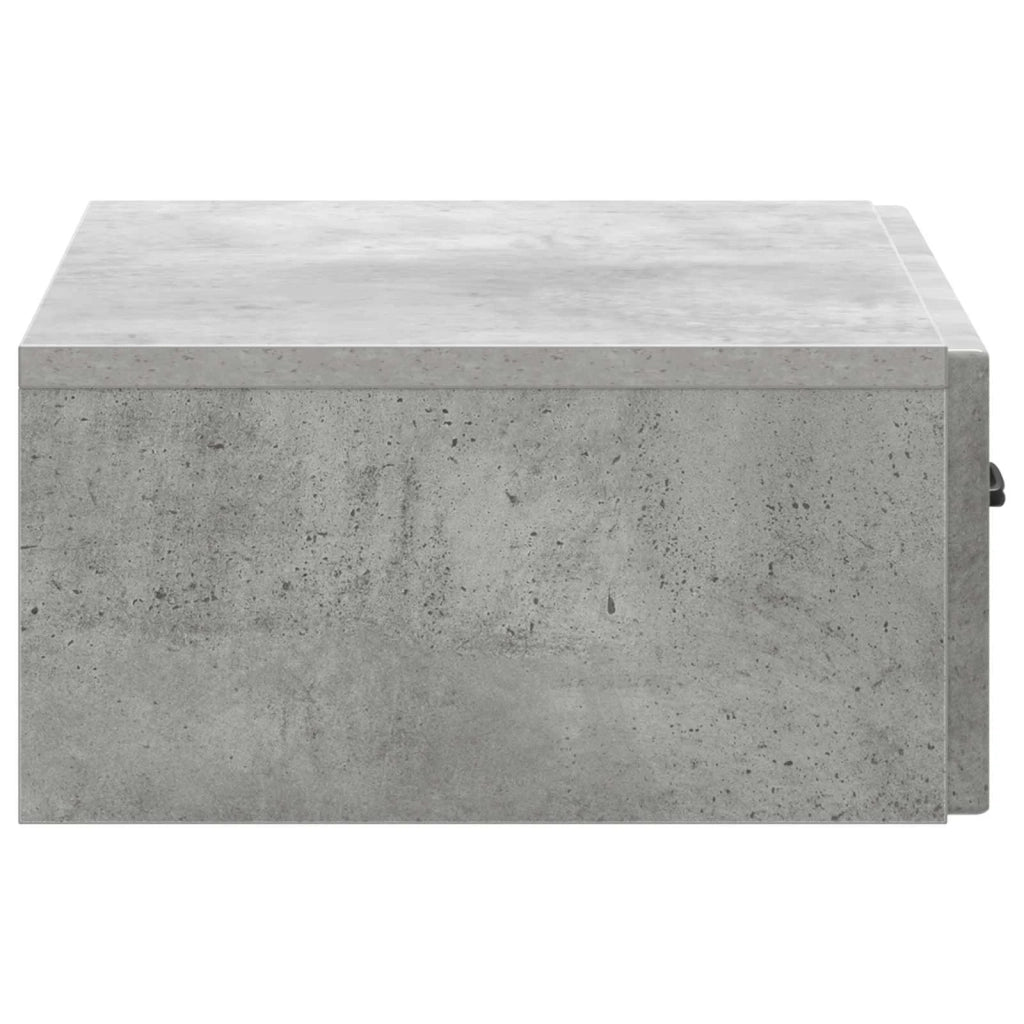 Tavolino da Parete Laterale Grigio Cemento 59 x 34,5 x 17 cm 899338