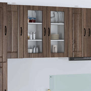 Mobile in vetro da parete LUCCA Rovere Marrone 40 x 31 x 80 cm
