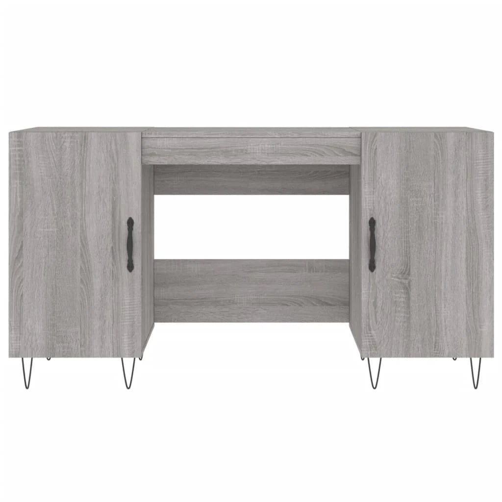 Scrivania Sonoma postazione computer mobile per computer scrivania da studio 140 x 50 x 75 cm legno ingegnerizzato grigio 02_0023952