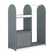 SoBuy Mobile per Bambini con Appendiabiti, Guardaroba per Bambini con scatole, Armadio per bambini con 3 ganci, Grigio 97x35x108cm KMB40-HG