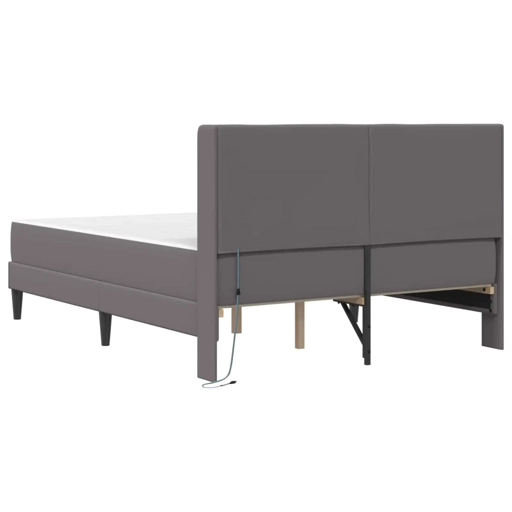 Struttura letto con materasso Grigio 160 x 200 cm Similpelle 3414915