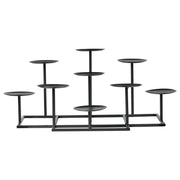 Portacandele in metallo nero 23 cm Decorazione moderna per centrotavola