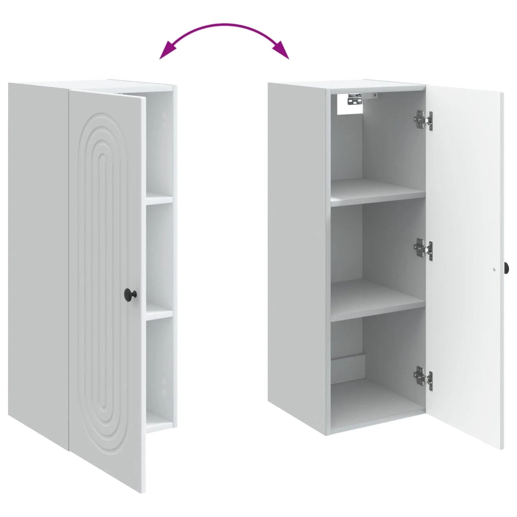Mobiletto a muro Bianco 33 x 34,5 x 90 cm Legno ingegnerizzato 898075