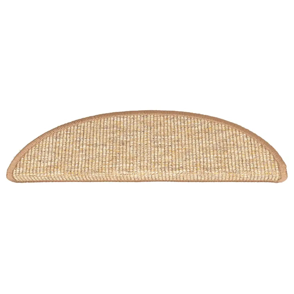 Tappetini per scale 15 pz 56x17x3 cm Marrone chiaro Semicircolari 326898