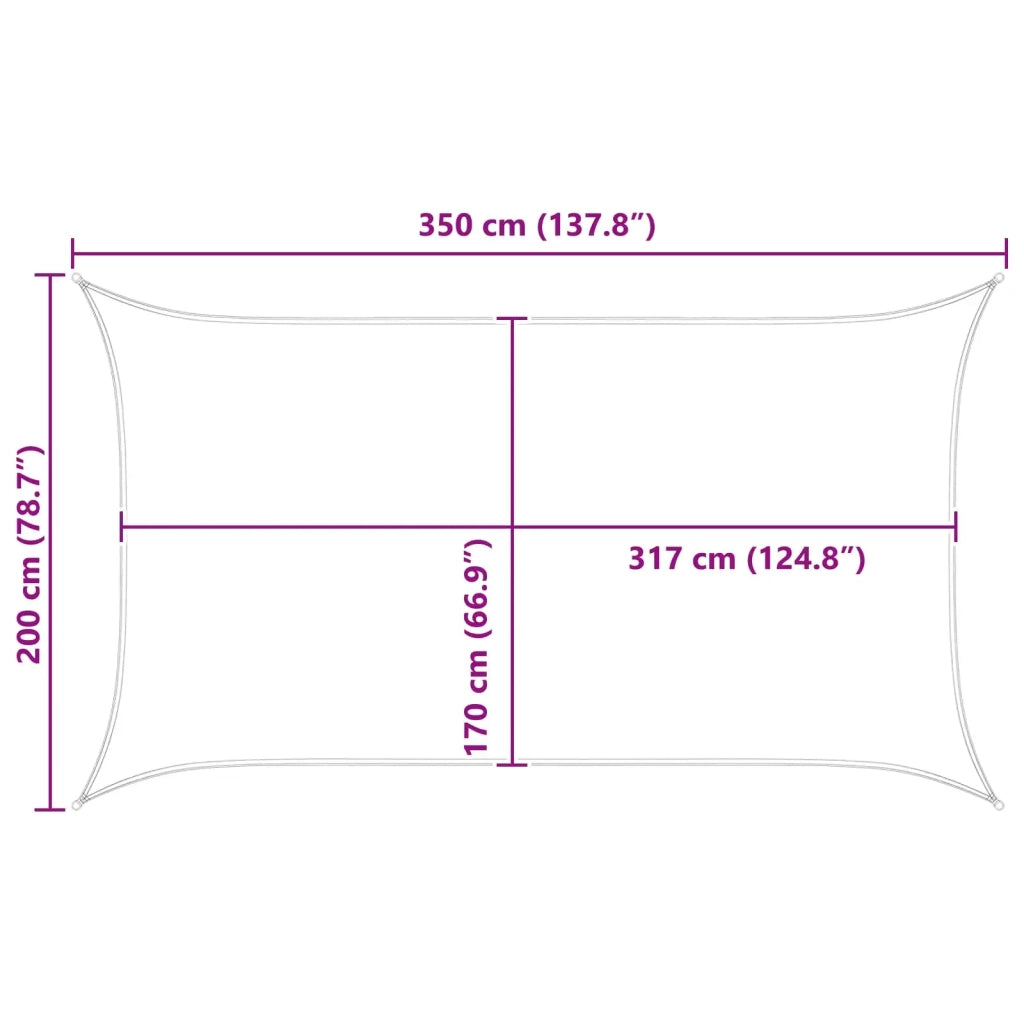 Vela da ombra solare Blu e Bianco 3,5 x 2 m
