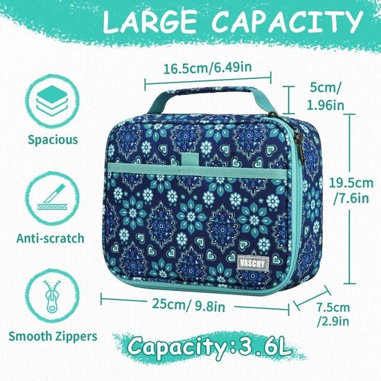 Etui Grande, Etui con Doppia Cerniera Etui con Compartimenti Rimovibili Grande Capacità per Pastelli Colorati Matite Pennarelli Pastelli Cassetto per Ragazze Ragazzi Adulti Scuola Lavoro,Fiori