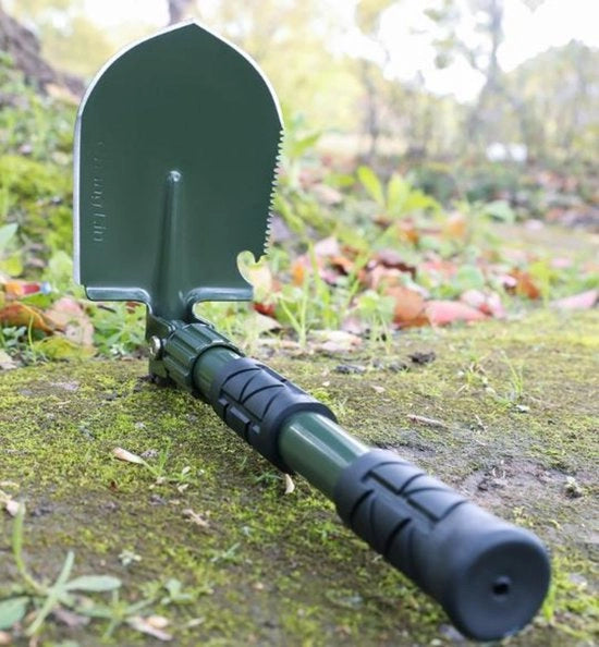 Mini-schep - Spada pieghevole - 41 cm (aperto) - Testa di schep 10 * 13,2 cm - Spada multifunzionale - Spada portatile - Attrezzo per fuoristrada - Spazzola - Vanga - Per camminare e sopravvivere